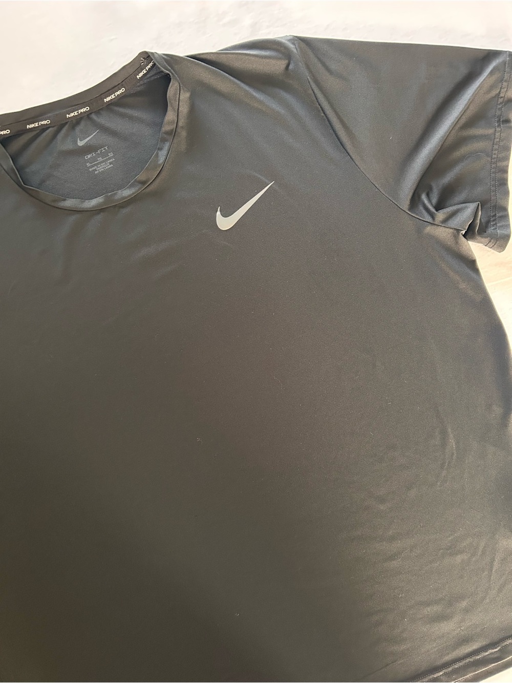 Nike Pro Dri FIT Black Athletic Training Shirt XL Performance Tee